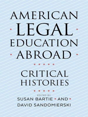 cover image of American Legal Education Abroad